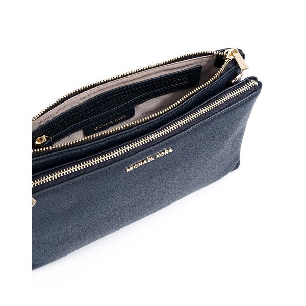 Тъмно синя кожена чанта за кръст - Michael Kors-image-1