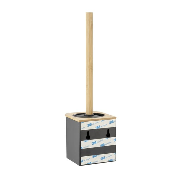 Черна самозадържаща се бамбукова четка за тоалетна Bambusa - Wenko-image-2