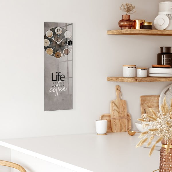 Стенни часовници Glassclock Love, 20 x 60 cm Coffee - Styler-image-1