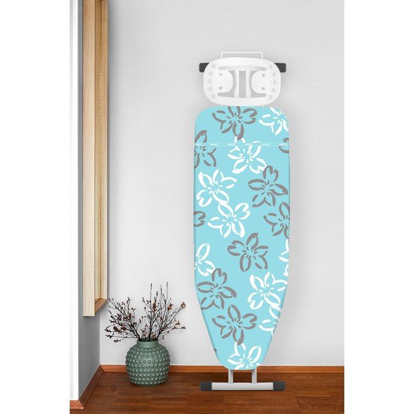 Синя памучна дъска за гладене покрива цветя M Comfort - Wenko-image-1