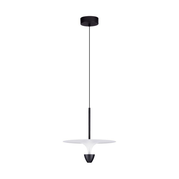 Матово черно алуминиево LED висящо осветително тяло ø 34 cm Topio – Nova Luce