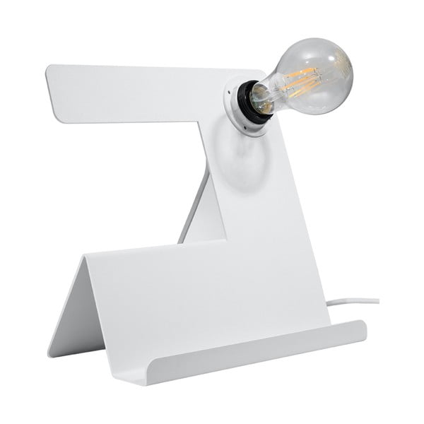 Бяла настолна лампа (височина 24 cm) Gabriel - Nice Lamps