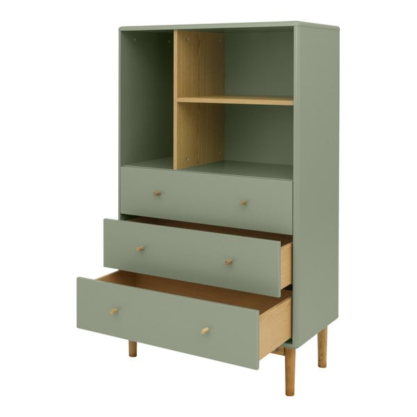 Зелен шкаф за книги 80x134 cm Color Living - Tom Tailor-image-4
