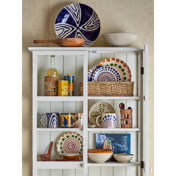 Тъмносиньо-бежова чаша от фаянс 515 ml Shama - Bloomingville-image-2