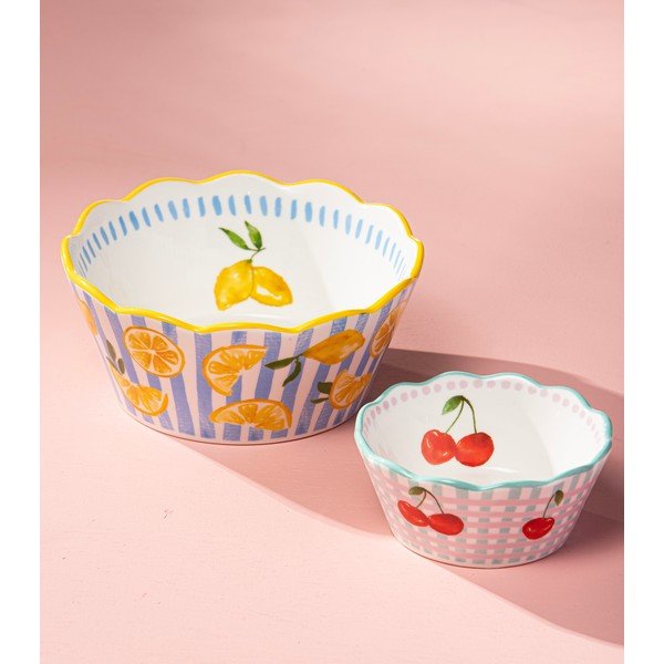 Жълта/светлосиня купа ø 16 cm Capri – Ladelle-image-3