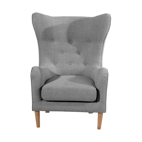 Кресло от сиво ленено платно с уши Miriam - Max Winzer-image-2