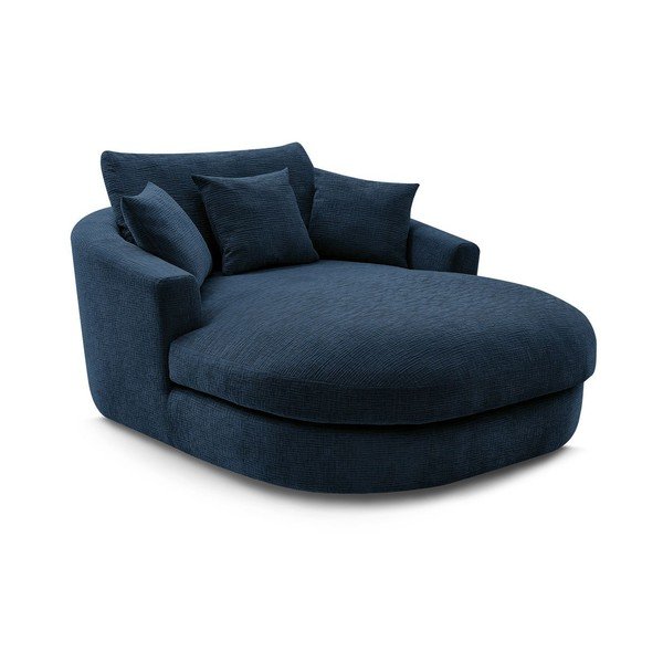 Тъмносиньо шенилово кресло Belem – Bobochic Paris