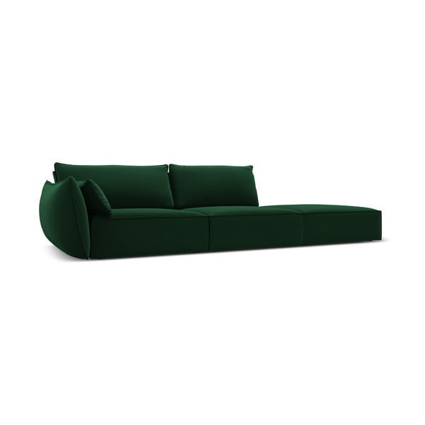 Тъмнозелен кадифен диван ляв ъгъл 264 cm Vanda – Mazzini Sofas-image-2