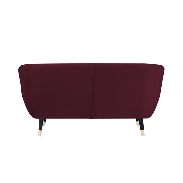 Виненочервен диван с черни крачета Mazzini Sofas Amelie, 158 cm-image-4