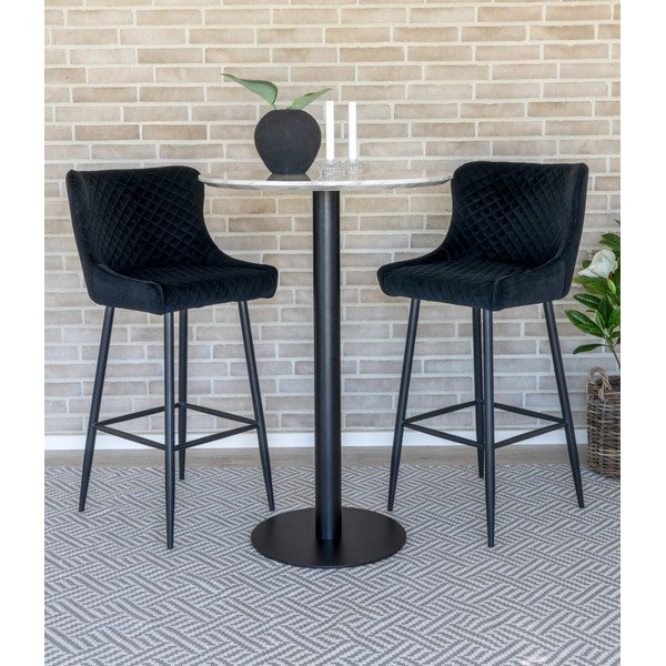 Кръгла бар маса с мраморен плот ø 70 cm Bolzano - House Nordic-image-1