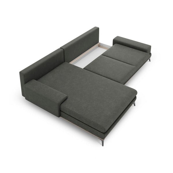 Тъмносив ъглов разтегателен диван , ляв ъгъл Planet - Windsor & Co Sofas-image-3