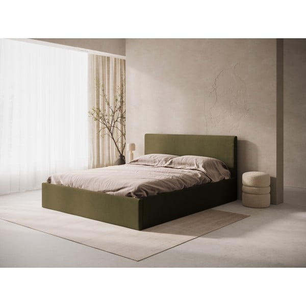 Зелена тапицирана табла за легло 210,5x100 cm Remo – Micadoni -image-1