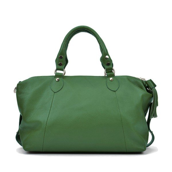 Зелена кожена чанта Mangotti Debra - Mangotti Bags-image-2