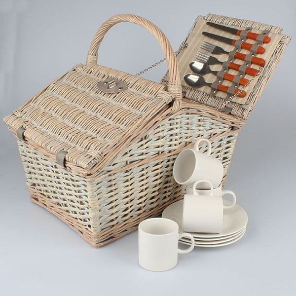 Плетена кошница за пикник за 4 души Пикник - Dakls