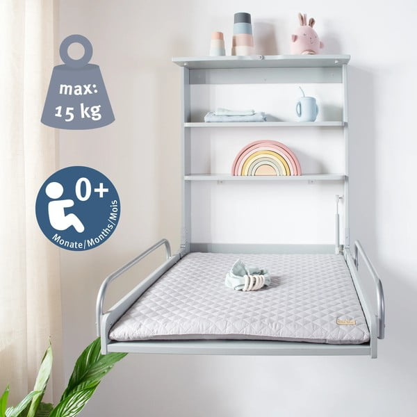 Зелено сива висяща маса за преповиване Roba style - Roba-image-1