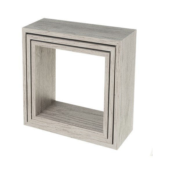 Сиви рафтове в комплект от 3 - Casa Selección-image-1