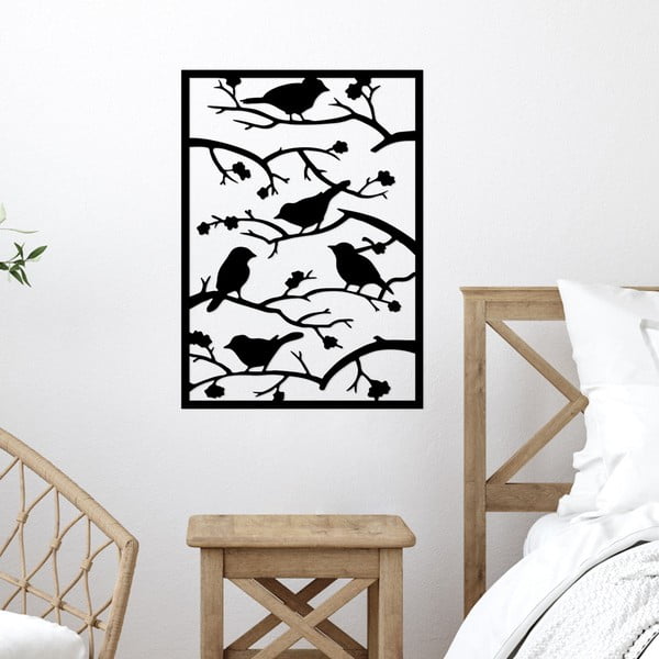 Метална декорация за стена 47x66 cm Branch & Birds - Wallity-image-3