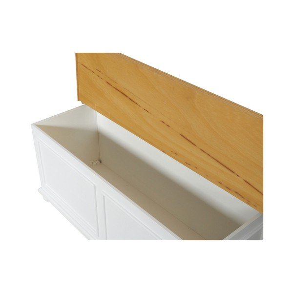 Бял скрин за съхранение с дървен капак Nara - Unknown-image-1