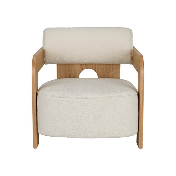 Бежово кресло от букле Oolong – Zuiver-image-2