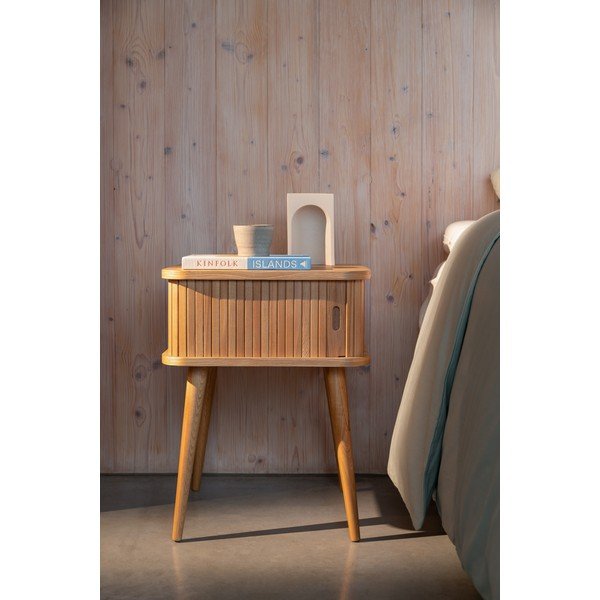 Нощно шкафче от декор от дъб  в естествен цвят Barbier – Zuiver-image-3