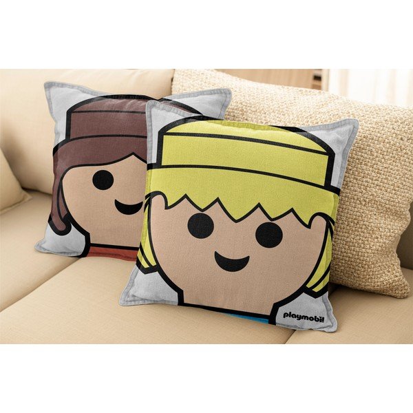 Детска възглавница със смес от лен – Playmobil-image-2
