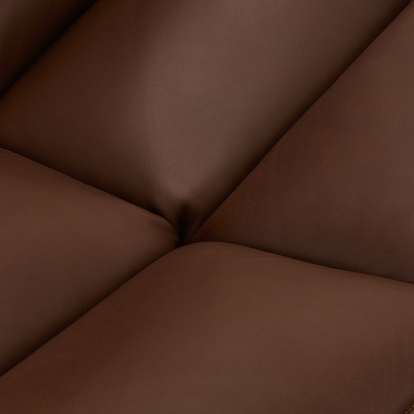 Тъмнокафяво кожено кресло Miami – Furnhouse-image-1