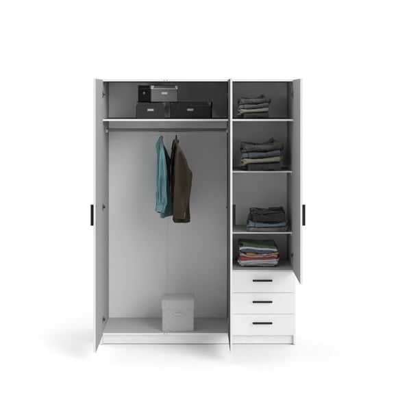 Бял гардероб 147x200 cm Sprint – Tvilum-image-2