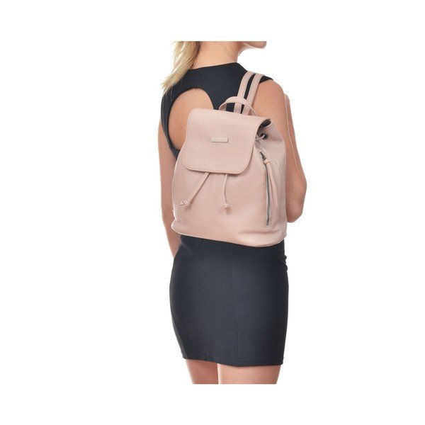 Pudrově růžový kožený batoh Renata Corsi Elda-image-1