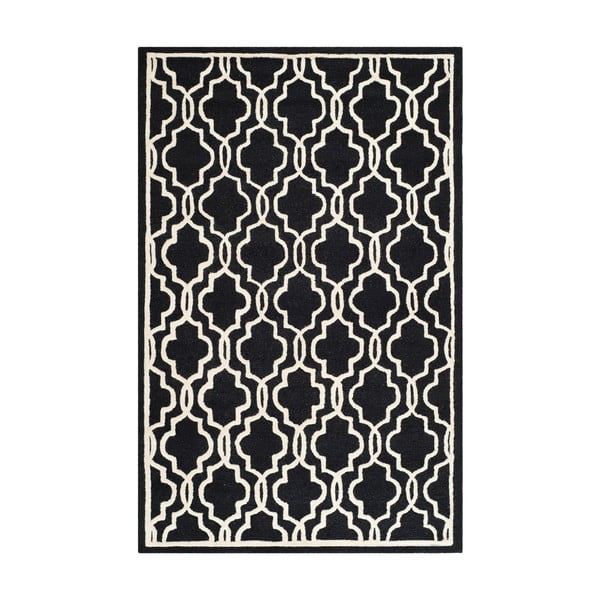 Černý vlněný koberec Safavieh Elle Night, 243 x 152 cm
