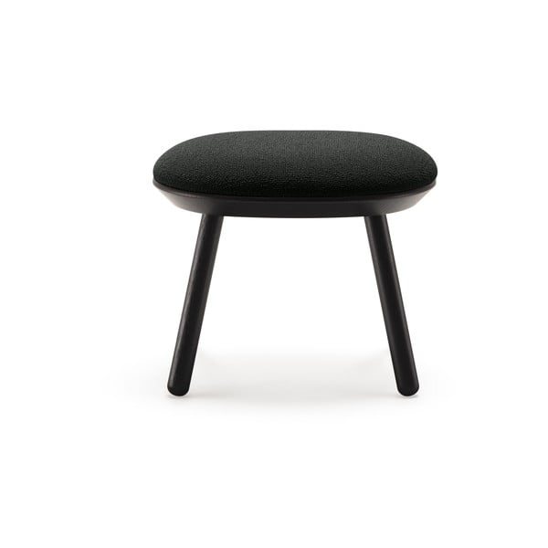 Черно вълнено столче за крака Naïve - EMKO-image-2