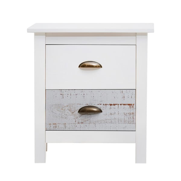 Нощно шкафче в бяло и сиво, 46 x 50 cm Romantica - Marckeric