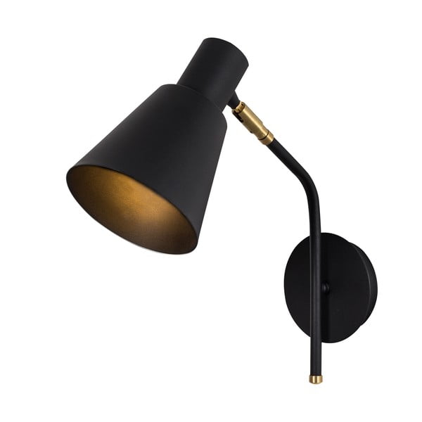 Стенна лампа в черно и златисто ø 15 cm Sivani - Opviq lights