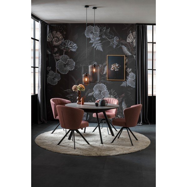 Черно висящо осветително тяло с метален абажур ø 25 cm Cage – Fischer & Honsel-image-3