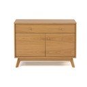 Нисък скрин от декор от дъб  естествен 100x75 cm Kensal – Woodman