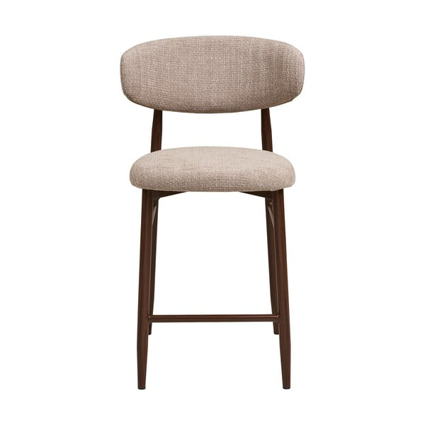 Бежов/тъмнокафяв тапициран бар стол (височина на седалката 65 cm) Levanto – House Nordic-image-4