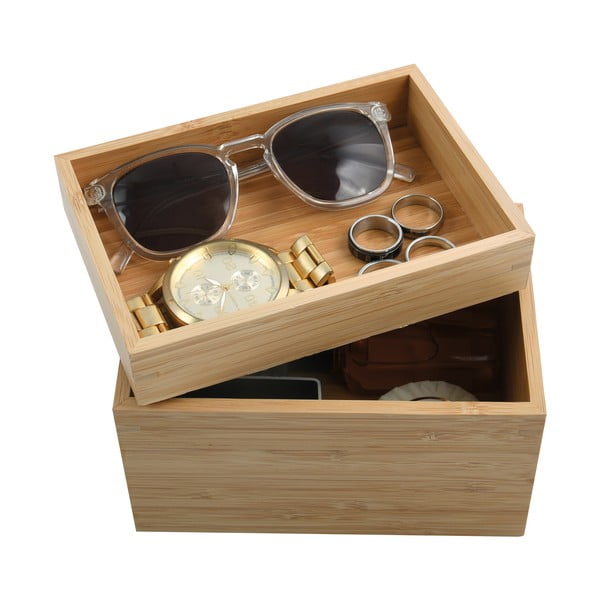 Бамбуков органайзер за козметика в естествен цвят Isalys – MSV-image-4