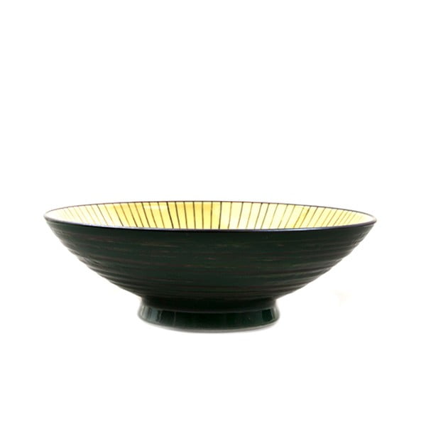 Зелено-жълта керамична купа, ø 25 cm - MIJ