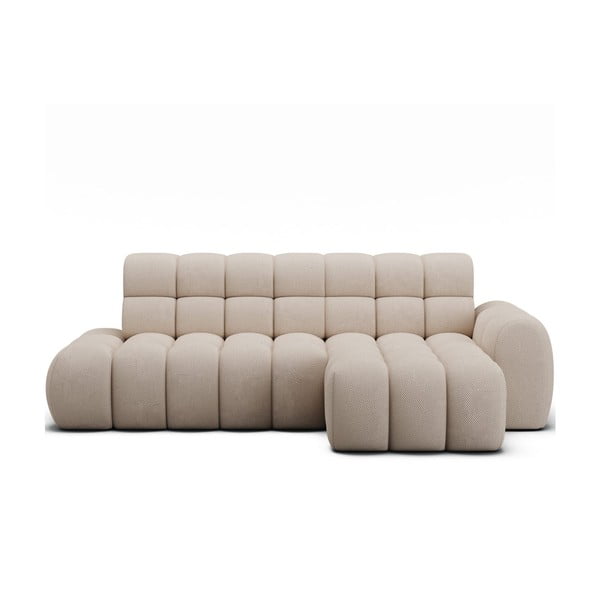 Бежов разтегателен ъглов диван (десен ъгъл) Ceedro – ELTAP