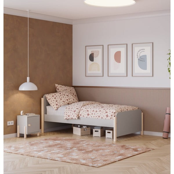 Кремаво детско нощно шкафче от масивен бор Enola – Marckeric-image-1