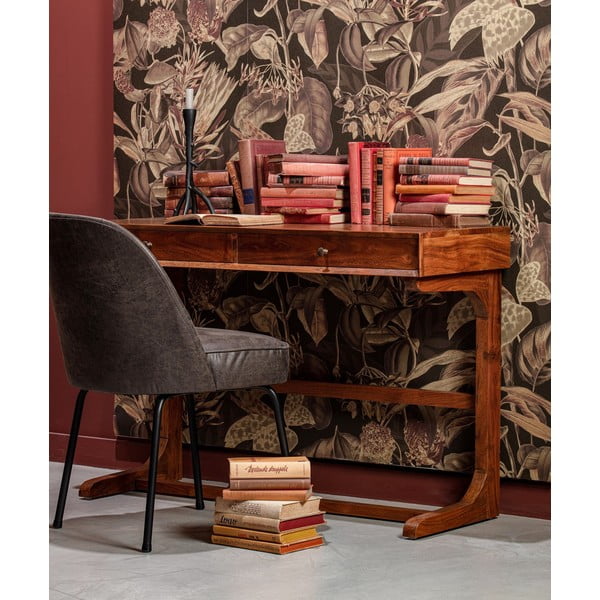 Черни кожени трапезни столове в комплект 2 бр. Vogue – WOOOD-image-1