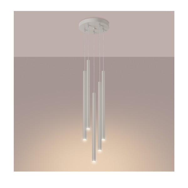 Кремаво висящо осветително тяло ø 25 cm Fideus – Sollux-image-1