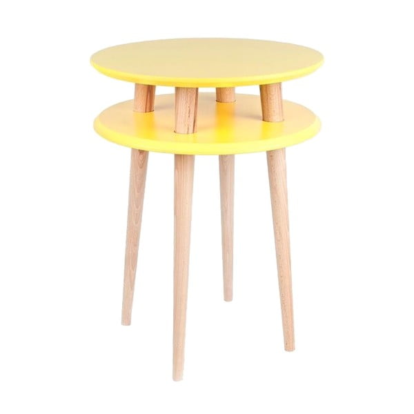 Жълта маса за кафе UFO, Ø 45 cm Ufo - Ragaba