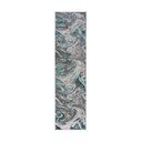Сива/тюркоазена пътека 80x300 cm Marbled – Flair Rugs