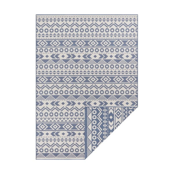Синьо-бял килим на открито Roma, 160 x 230 cm - Ragami
