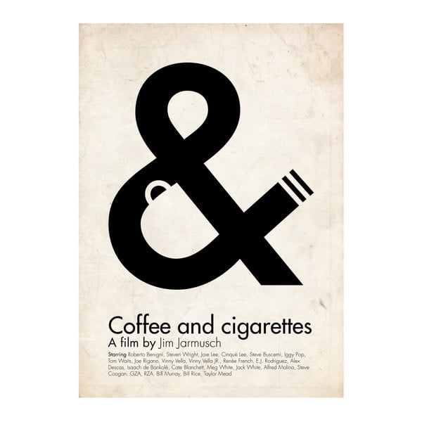Plakát Coffee and cigarettes, 70x100 cm