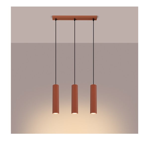 Висящо осветително тяло в тухлен цвят Gleam – Sollux-image-2
