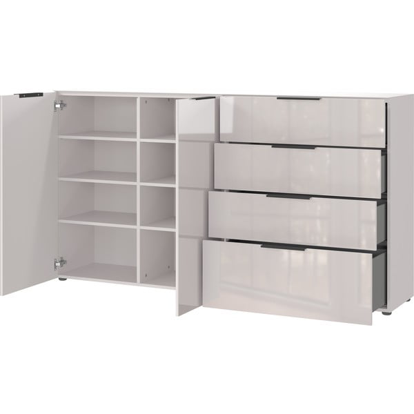 Кремав нисък скрин 184x102 cm Oakland – Germania-image-3