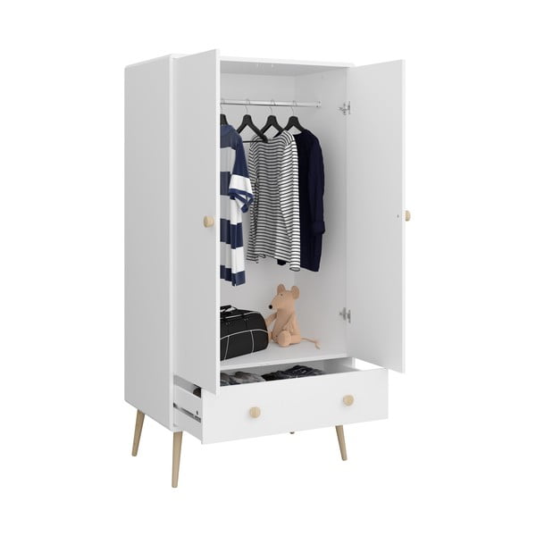 Бял детски гардероб 80x160 cm Gaia - Tvilum-image-4