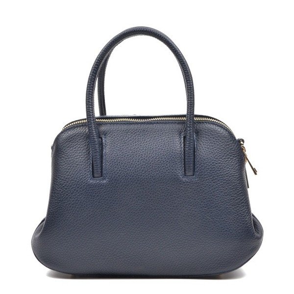 Тъмносиня кожена чанта Mangotti Marion - Mangotti Bags-image-1