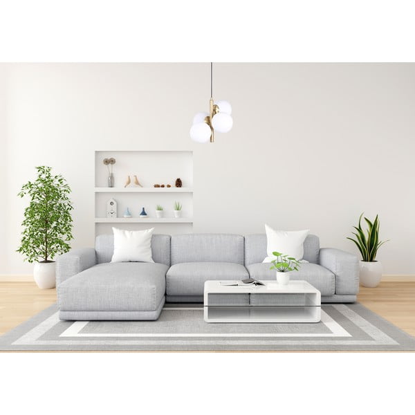 Висяща лампа със стъклен абажур в златисто и бяло ø 15 cm Forte - Squid Lighting-image-2